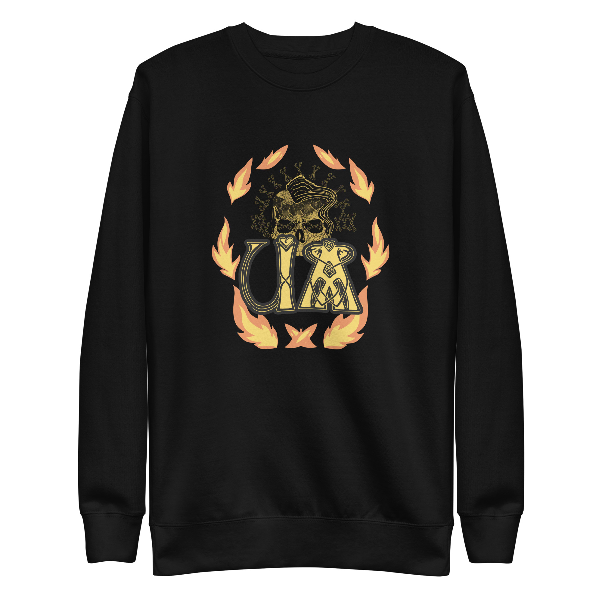 Sweatshirt with a Cossack skull